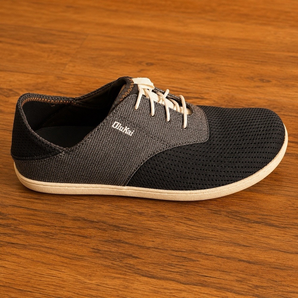 OluKai Nohea Moku Men's 10.5 Dark Shadow Casual Boat Shoes Sneakers NWT Box - Picture 4 of 11